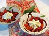 Salade de fraises et tomates cerises à la chantilly de mozzarella