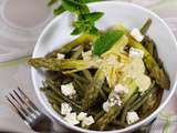 Salade de haricots verts et asperges à la mayonnaise au pesto