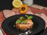 Tartare de saumon aux abricots