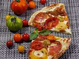 Tarte fines aux tomates anciennes et ricotta