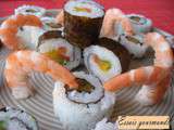 Makis inversés saumon et mangue