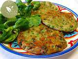 Galettes aux petits pois et zaatar