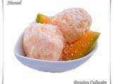 Glace au melon (cantaloup) sans oeufs