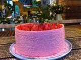 Entremets lait d’amande et fraise