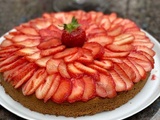 Tarte aux fraises, coco et fruit de la passion