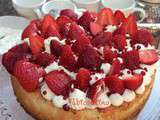 Tarte aux fraises comme un gâteau