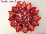 Tarte aux fraises {avec crème pâtissière végétale}