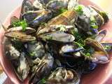 Moules sauce roquefort