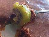 Mousse au chocolat sur lit de kiwis