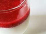 Panna Cotta au coulis de framboises