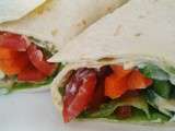 Wrap houmous/légumes croquants