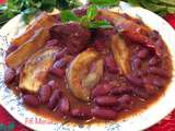 Haricots rouges en sauce aux aubergines