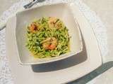 Spaghetti de courgettes aux crevettes