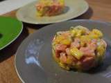 Tartare de saumon à la mangue