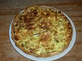 Quiche aux poireaux et crevettes grises