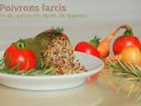 Poivrons farcis au quinoa et mijotés de légumes