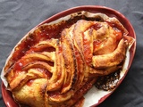 Brioche torsadée à la confiture de fraise