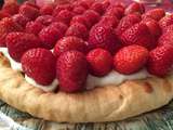 Tarte amandine fraises-framboises-rhubarbe