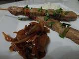 Brochettes de boeuf en marinade