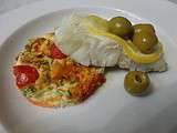 Filet de julienne au citron et clafoutis de tomates