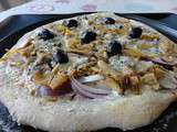 Pizza poulet, roquefort