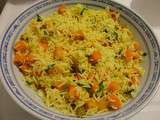 Riz aux carottes et raisins blonds