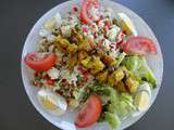 Salade camarguaise au poulet mariné