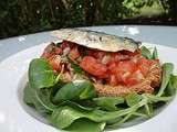 Tartines de sardines et tomates marinées