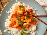 Crevettes sauce aigre douce