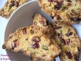 Biscotti aux cranberries et aux pistaches