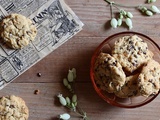 Cookies aux fèves de cacao et écorces d'orange