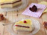 Entremets mangue et framboise