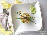 Tartare d'avocat aux crevettes et ananas