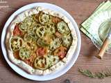 Tarte rustique aux tomates vertes et romarin