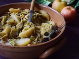 Chou vert aux pommes (végétarien, vegan)