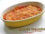 Blettes gratinées à la sauce tomate