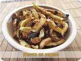 Frites de panais, sauce miel-moutarde