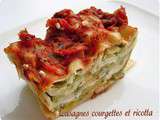 Lasagnes aux courgettes & ricotta