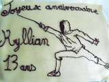 Gateau d'anniversaire- Kyllian 13ans