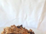 Gâteau streusel à la compote de banane, au beurre de cacahuète et au weetabix