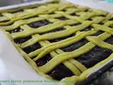 Linzer tarte pistache fruits rouges