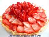 Tarte aux fraises en fleur