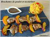 Brochettes de poulet aux nectarines