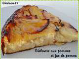 Clafoutis aux pommes et jus de pomme