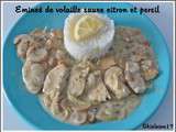 Emincé de volaille sauce citron et persil