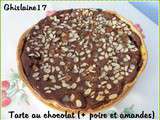 Tarte au chocolat (+ poire et amandes)