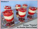 Verrines  Tiramisu  au chocolat blanc et fraises