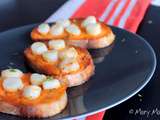 Crostini de Saint Jacques au beurre de corail