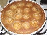 Tarte aux amandes grillées et  aux pommes