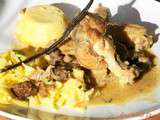 Poularde au vin jaune,vanille et morilles {recette de fête}